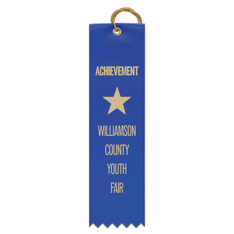 1-5/8" x 6" Custom Square Top Award Ribbon