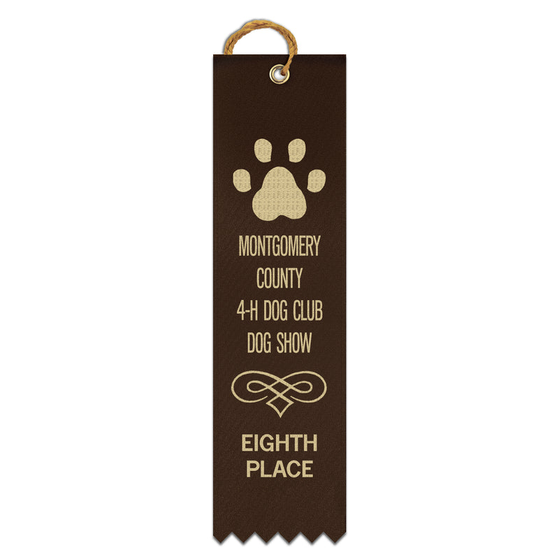 1-5/8" x 6" Custom Square Top Award Ribbon