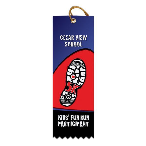 2" x 6" Custom Multicolor Square Top Award Ribbon