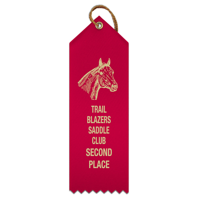 2" x 6" Custom Point Top Award Ribbon