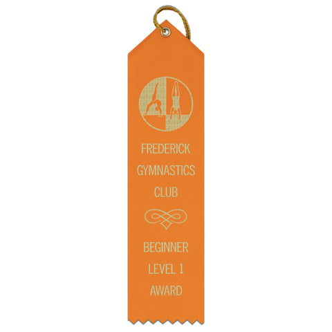 2" x 8" Custom Point Top Award Ribbon