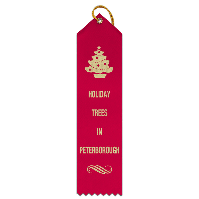 2" x 8" Custom Point Top Award Ribbon