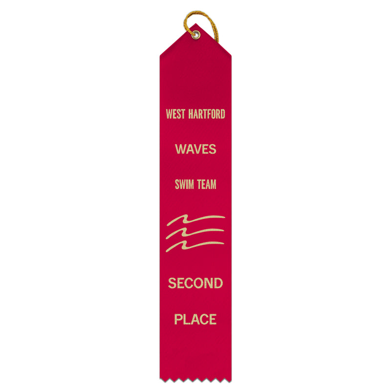 2" x 10" Custom Point Top Award Ribbon