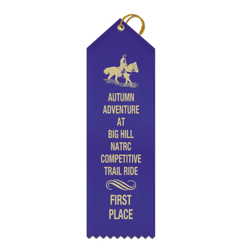 2-1/2" x 8" Custom Point Top Award Ribbon