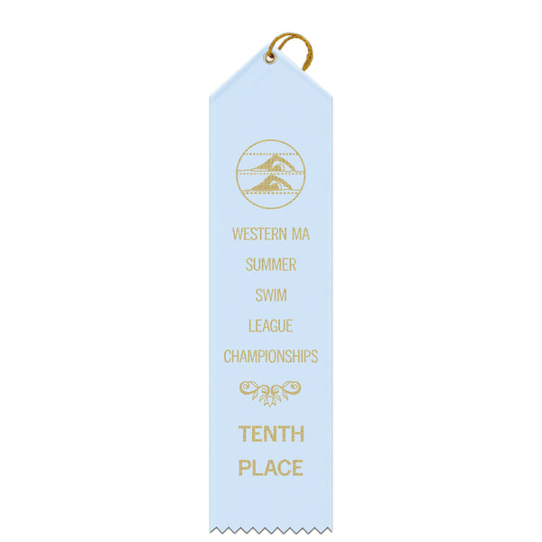 2-1/2" x 10" Custom Point Top Award Ribbon