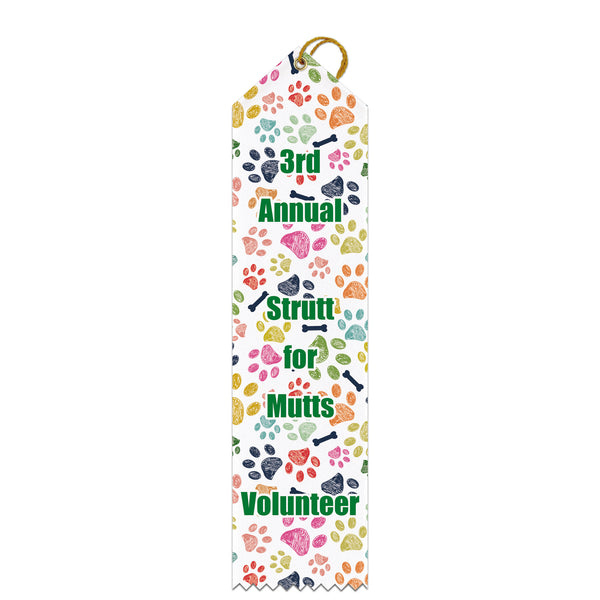 2-1/2" x 10" Custom Multicolor Point Top Award Ribbon