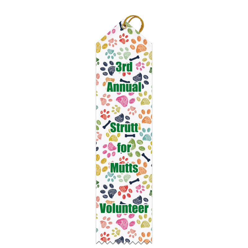 2-1/2" x 10" Custom Multicolor Point Top Award Ribbon
