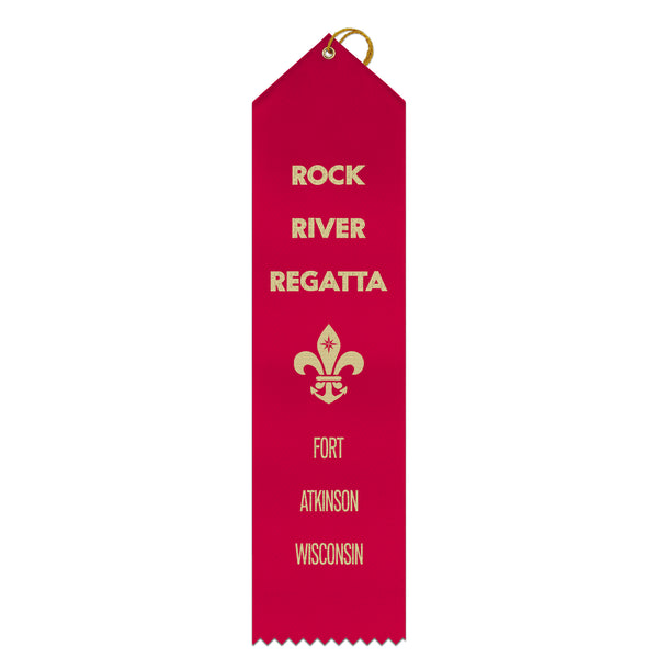 3" x 12" Custom Point Top Award Ribbon