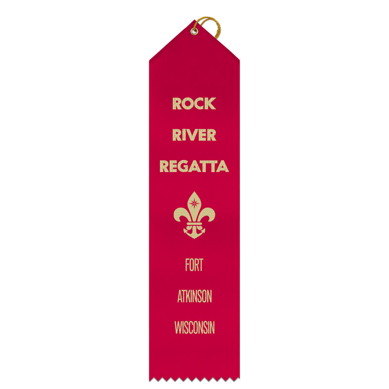 3" x 12" Custom Point Top Award Ribbon