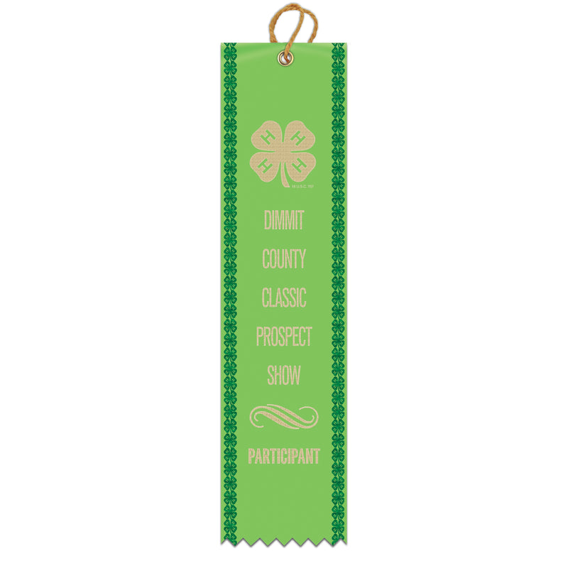 2" x 8" Custom Square Top Award Ribbon With Border