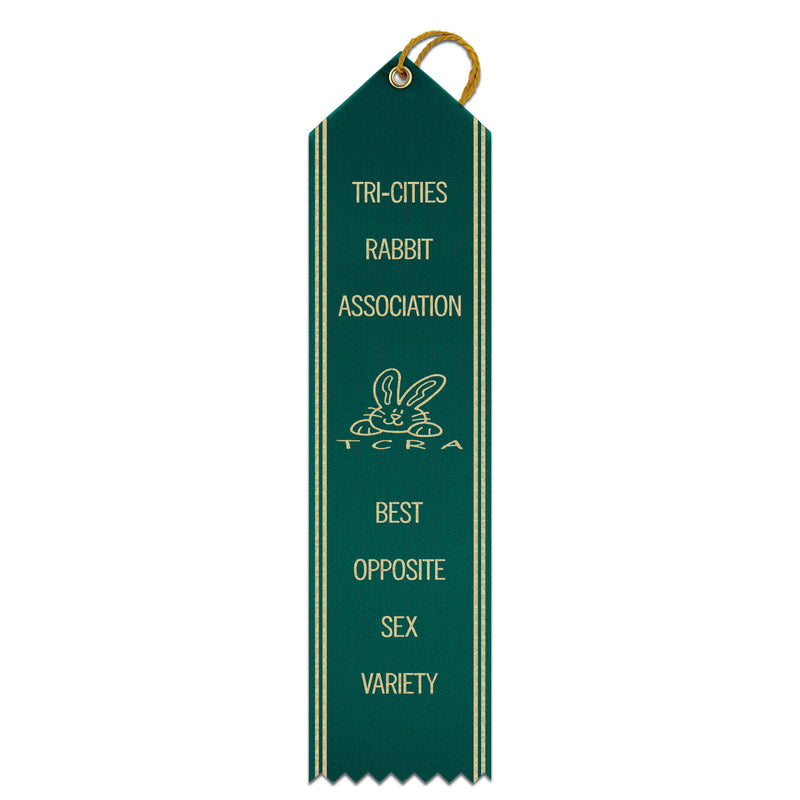 2" x 8" Custom Point Top Award Ribbon With Border