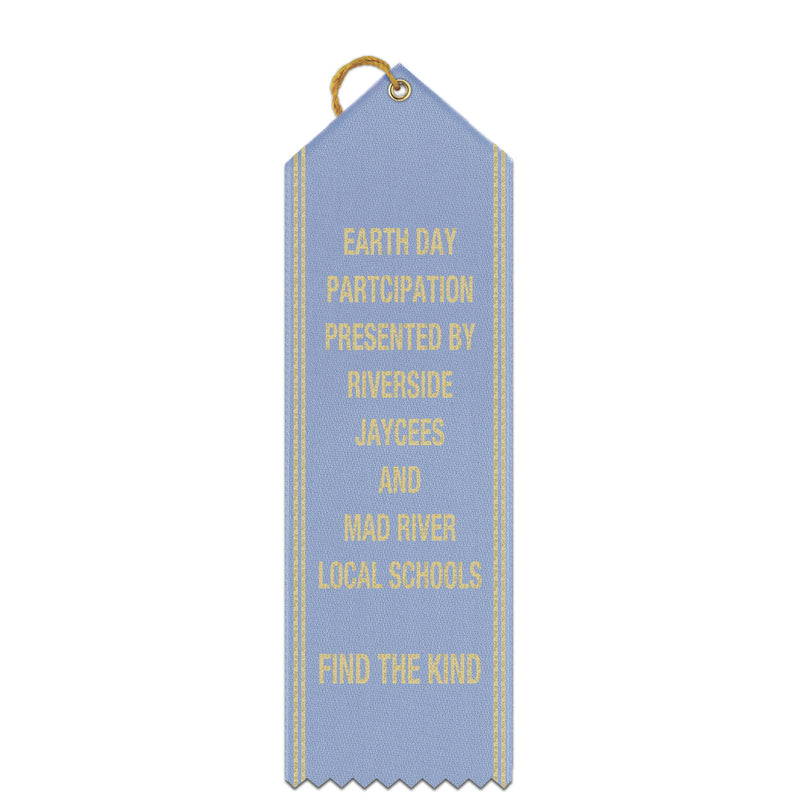 2-1/2" x 8" Custom Point Top Award Ribbon With Border