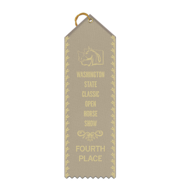 2-1/2" x 8" Custom Point Top Award Ribbon With Border