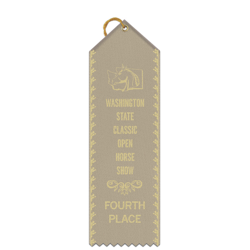 2-1/2" x 8" Custom Point Top Award Ribbon With Border