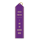 2-1/2" x 10" Custom Point Top Award Ribbon With Border