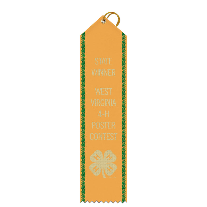 2-1/2" x 10" Custom Point Top Award Ribbon With Border