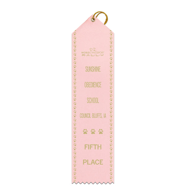 2-1/2" x 10" Custom Point Top Award Ribbon With Border