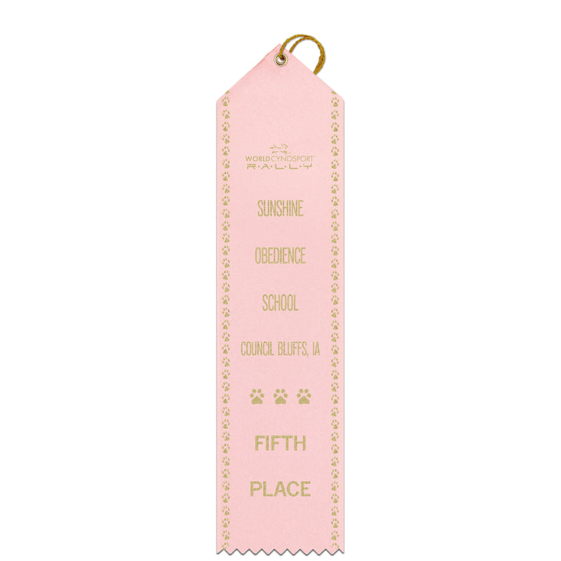 2-1/2" x 10" Custom Point Top Award Ribbon With Border