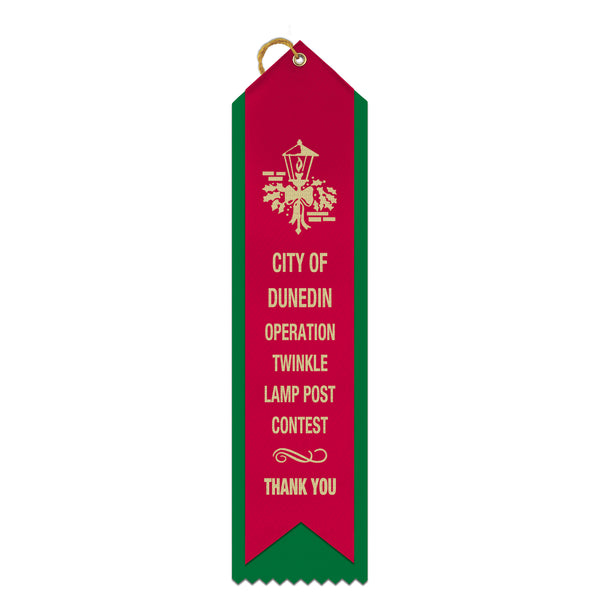 2-1/2" x 10" Custom 2 Layered Point Top Award Ribbon