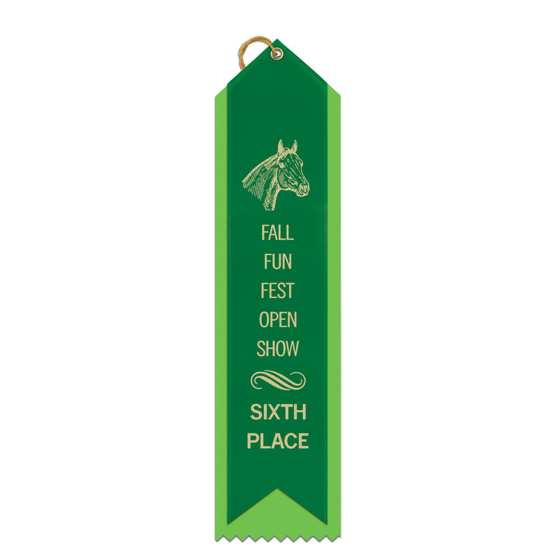 2-1/2" x 10" Custom 2 Layered Point Top Award Ribbon