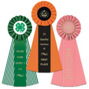 Ideal 3 Rosette Award Ribbon