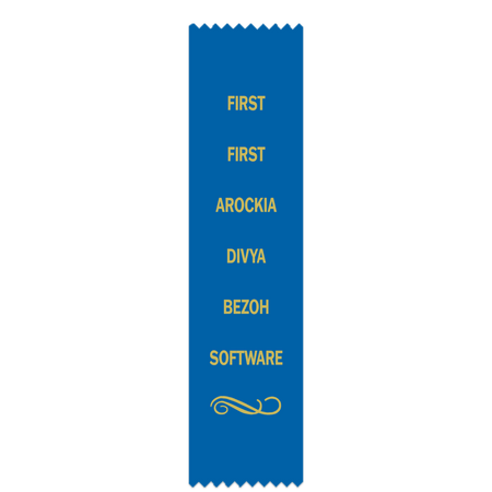 2" x 8" Custom Point Top Award Ribbon