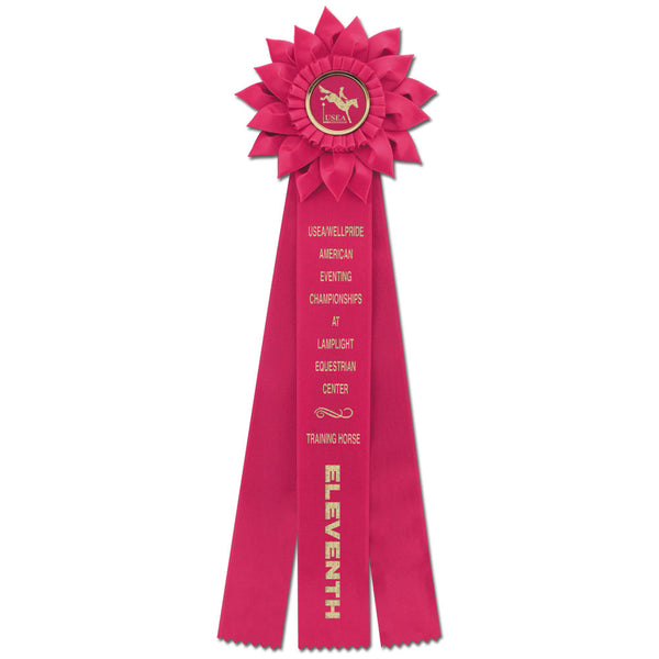 Sunburst 3 Rosette Award Ribbon
