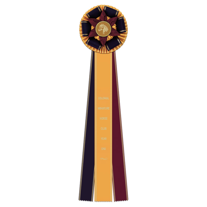 Hampton 3 Rosette Award Ribbon