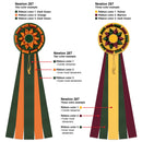 Newton 5 Rosette Award Ribbon