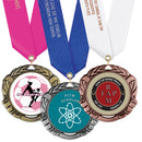 2-3/4"  Custom XBX Award Medal w/ Satin Neck Ribbon