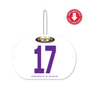 Custom Indurotec<sup>TM</sup>Full Color Large Oval Exhibitor Number With Hook