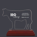 5-1/2" Custom Engraved Cattle Shaped Acrylic Award