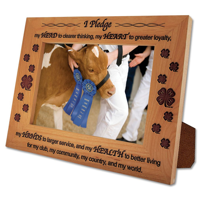 5" x 7" 4-H Pledge Red Alderwood Picture Frame