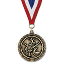 1-1/2" Custom MX Award Medal With Grosgrain Neck Ribbon