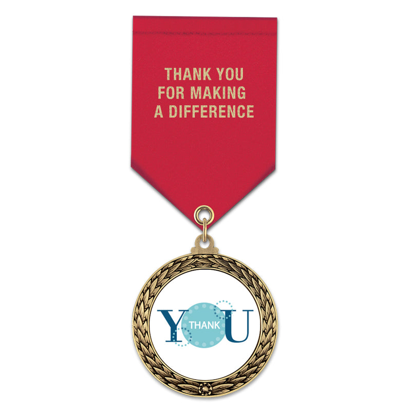 1-3/4” Custom LFL Award Medal With Satin Drape Ribbon