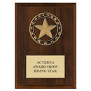 5" x 7" Custom Rising Star Medal Cherry Plaque