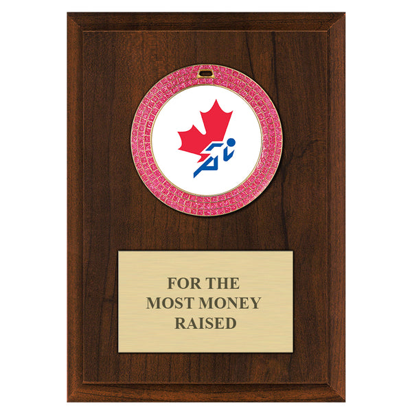 5" x 7" Custom GGM Medal Cherry Plaque
