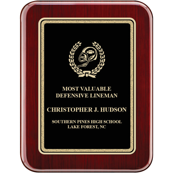 7" x 9" Rosewood Piano Finish Award Plaque