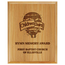 6" x 8" Custom Red Alder Engraved Plaque