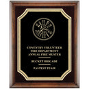 8" x 10" Custom Espresso Plaque With Florentine Plate