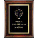 8" x 10" Custom Espresso Plaque With Double Gold Plate