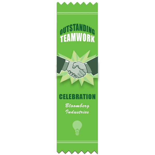 1-5/8" x 6" Custom Multicolor Pinked Top Award Ribbon