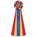 Newton 5 Rosette Award Ribbon