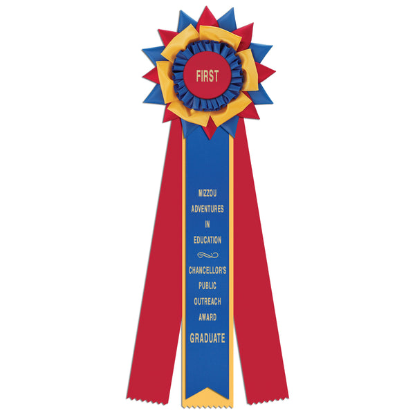 Amesbury 3 Rosette Award Ribbon