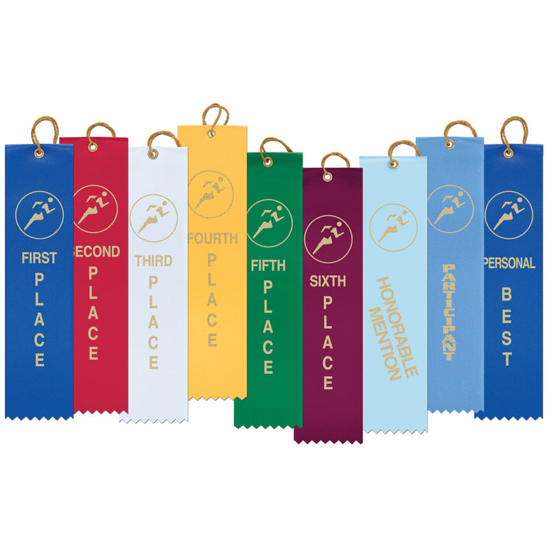 1-5/8" X 6" Stock Square Top Track Award Ribbon