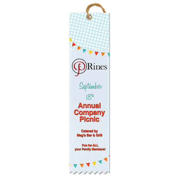 2" x 10" Custom Multicolor Square Top Award Ribbon