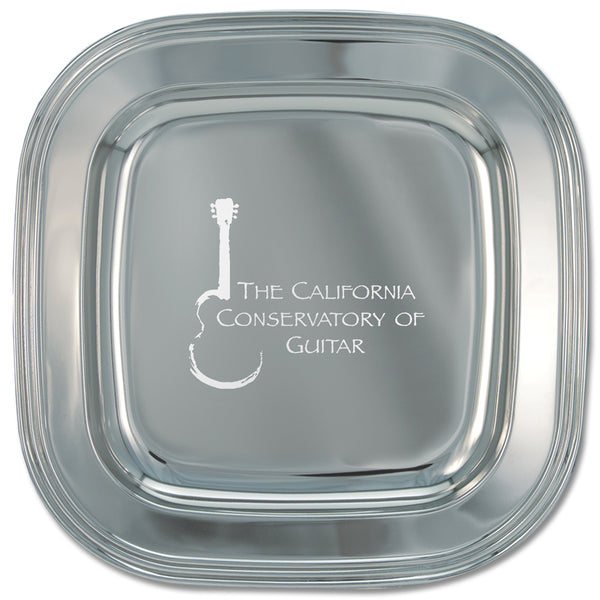 11" Silver Square Award Tray