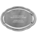 9" x 6-1/2" Scalloped Oval Award Tray