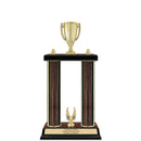 15" Walnut Finished Award Trophy With Trim