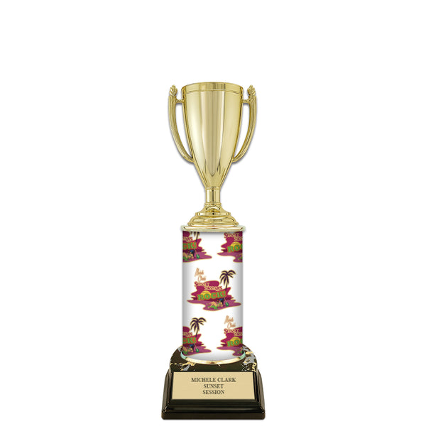 10" Custom Column Trophy with Black Base